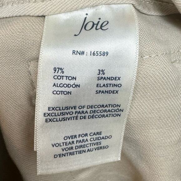 Joie Cream High-Rise Skinny Cargo Pants Size 12/31 - Picture 12 of 13